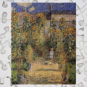 De tuin van de kunstenaar in Vetheuil door Claude Legpuzzel