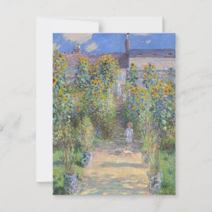 De tuin van de kunstenaar in Vétheuil, Monet Briefkaart