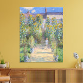 De tuin van de kunstenaar in Vétheuil, Monet Canvas Afdruk (Insitu (Woonkamer))