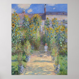 De tuin van de kunstenaar in Vétheuil, Monet Poster