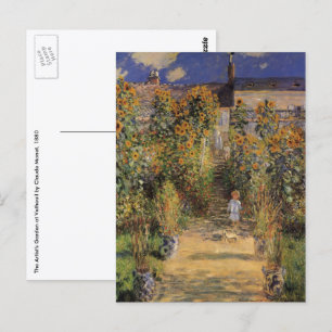 De tuin van de kunstenaar in Vetheuil van Claude M Briefkaart