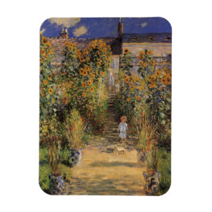 De tuin van de kunstenaar in Vetheuil van Claude M Magneet