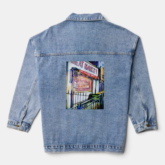 De tuin van de wijsheid van de East Village Denim Jacket (Achterkant)