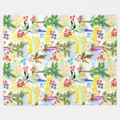 De tuin van de zomer fleece deken (Voorkant (Horizontaal))