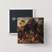 De tuin van Eden Vierkante Button 5,1 Cm (Voorkant /achterkant)