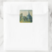 De tuin van Eden Vierkante Sticker (Tas)