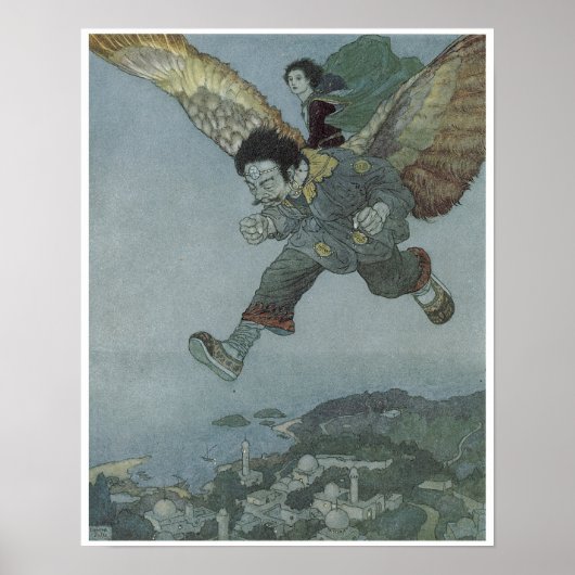 De tuin van het Paradijs, Edmund Dulac Poster (Voorkant)