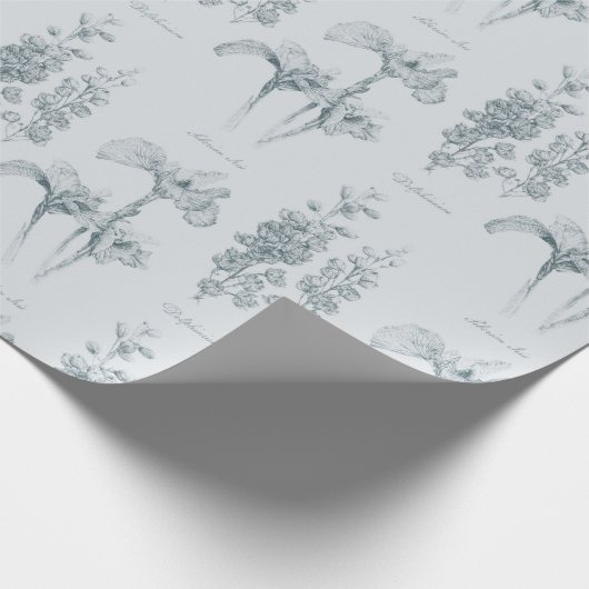 De tuin van Iris en Delphinium Cadeaupapier (Hoek)