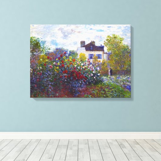 De tuin van Monet in Argenteuil Claude Monet Canvas Afdruk (Insitu (Houten vloer))