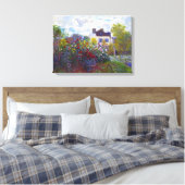 De tuin van Monet in Argenteuil Claude Monet Canvas Afdruk (Insitu (Slaapkamer))