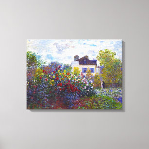 De tuin van Monet in Argenteuil Claude Monet Canvas Afdruk