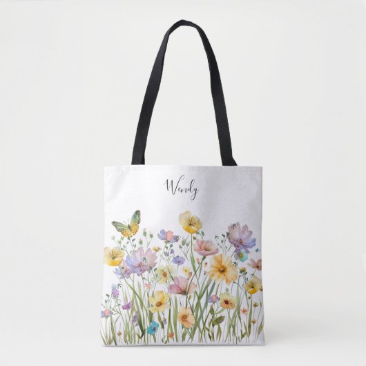 De tuin van natuur gepersonaliseerde Canvas tas (Voorkant)