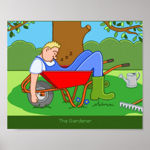 De tuinman paneel wandkunst poster