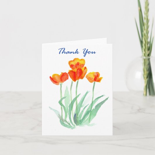 De tulp dankt u Notecard Bedankkaart (Voorkant)