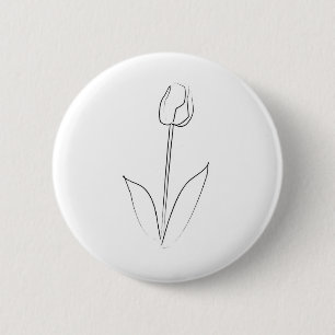 De Tulp van de penseelstreek Ronde Button 5,7 Cm