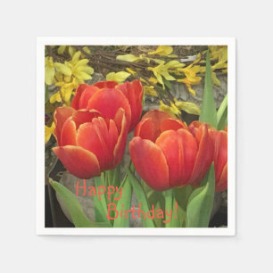 De Tulp van de verjaardag Servetten