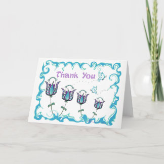 De Tulpen van Whimsy danken u kaarden Bedankkaart