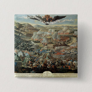 De Turken hebben in 1683 Wenen omringd Vierkante Button 5,1 Cm