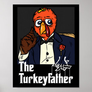 De Turkije-vader Thanksgiving Dag Fun Meme Herfst Poster