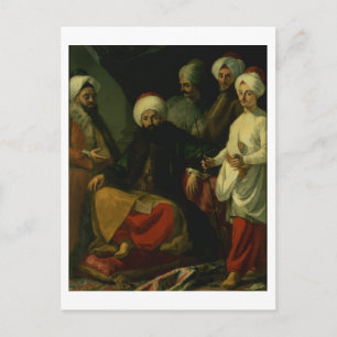 De Turkse ambassadeur en zijn entourage bij de Co. Briefkaart