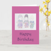 De Turkse Kaart van de Verjaardag van Doll (Gele Bloem)