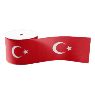 De Turkse vlag & Turkije reizen, vakantie/sport Grosgrain Lint
