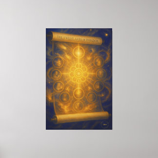 De twaalf assen van de paradox canvas afdruk
