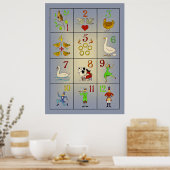 De twaalf dagen van het Poster van de kerstsong (Keuken)