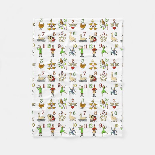 De twaalf kerstdagen fleece deken (Voorkant)