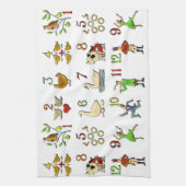 De twaalf kerstdagen theedoek (Verticaal)