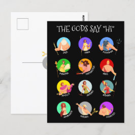 De twaalf Olympische goden van de Griekse mytholog Briefkaart