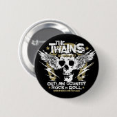 De TWAINS Skull n' Hoefijzer Button (Voorkant /achterkant)
