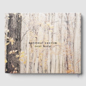 De twee geliefden gesneden bomen Herfst bos bruilo Gastenboek (Achterkant)