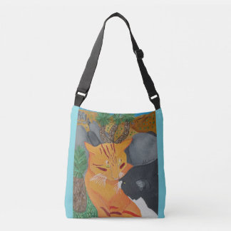 De twee katten die zoenen bij Joshua Tree Bag Crossbody Tas