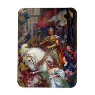 De twee kronen, 1900 door Frank Dicksee Magneet