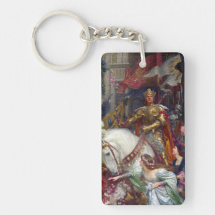 De twee kronen, 1900 door Frank Dicksee Sleutelhanger