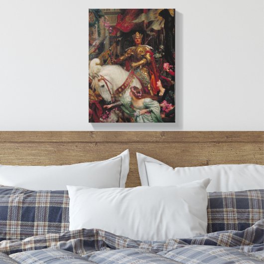 De twee kronen canvas afdruk (Insitu (Slaapkamer))