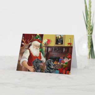 De twee platte herbergen van de kerstman feestdagen kaart