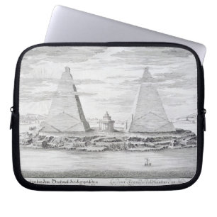 De twee Pyramiden van Moeris, koning van Egypte en Laptop Sleeve