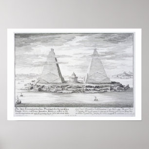 De twee Pyramiden van Moeris, koning van Egypte en Poster