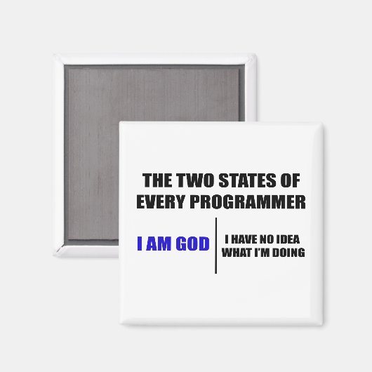 De twee staten van elke programmeur magneet (Voorkant / Achterkant)
