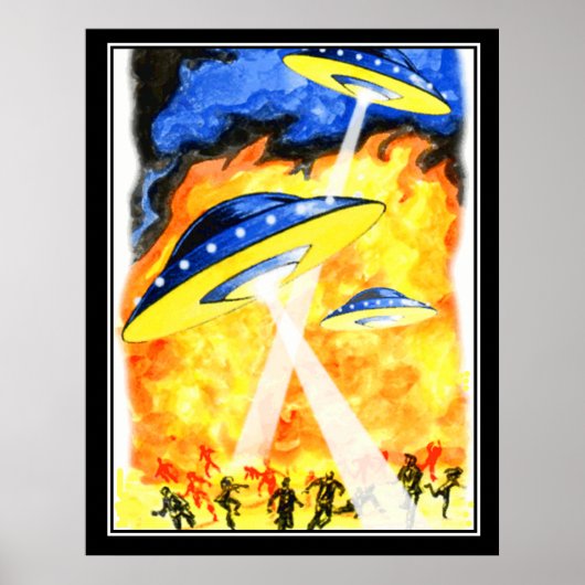 De twee werelden  retroflectoren poster (Voorkant)