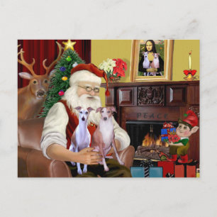 De twee windhonden van Sinterklaas Feestdagenkaart