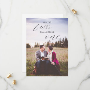 De twee zullen één religieuze foto worden save the date