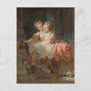 De twee zussen - Jean-Honoré Fragonard Briefkaart