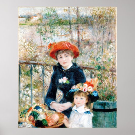De twee zussen op de terrace Auguste Renoir Poster (Voorkant)