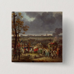 De tweede belegering van Mantua Vierkante Button 5,1 Cm