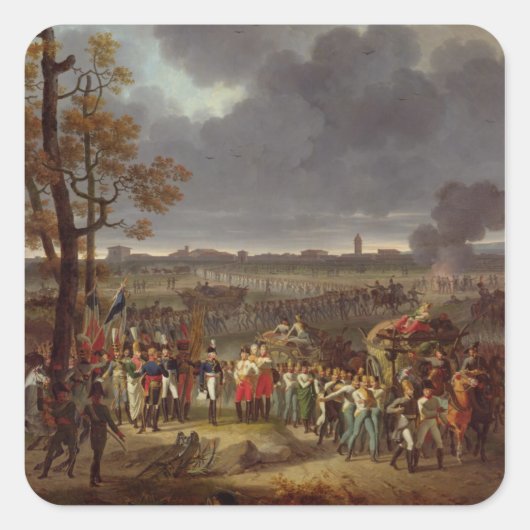 De tweede belegering van Mantua Vierkante Sticker (Voorkant)