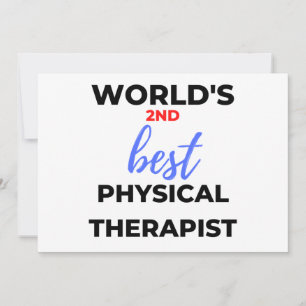 De tweede beste fysieke therapist ter wereld 2 feestdagenkaart