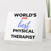 De tweede beste fysieke therapist ter wereld 2 kaart (Voorkant)